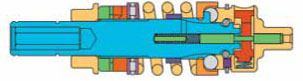 Computer-generated cut-away image of a Clecomatic clutch.